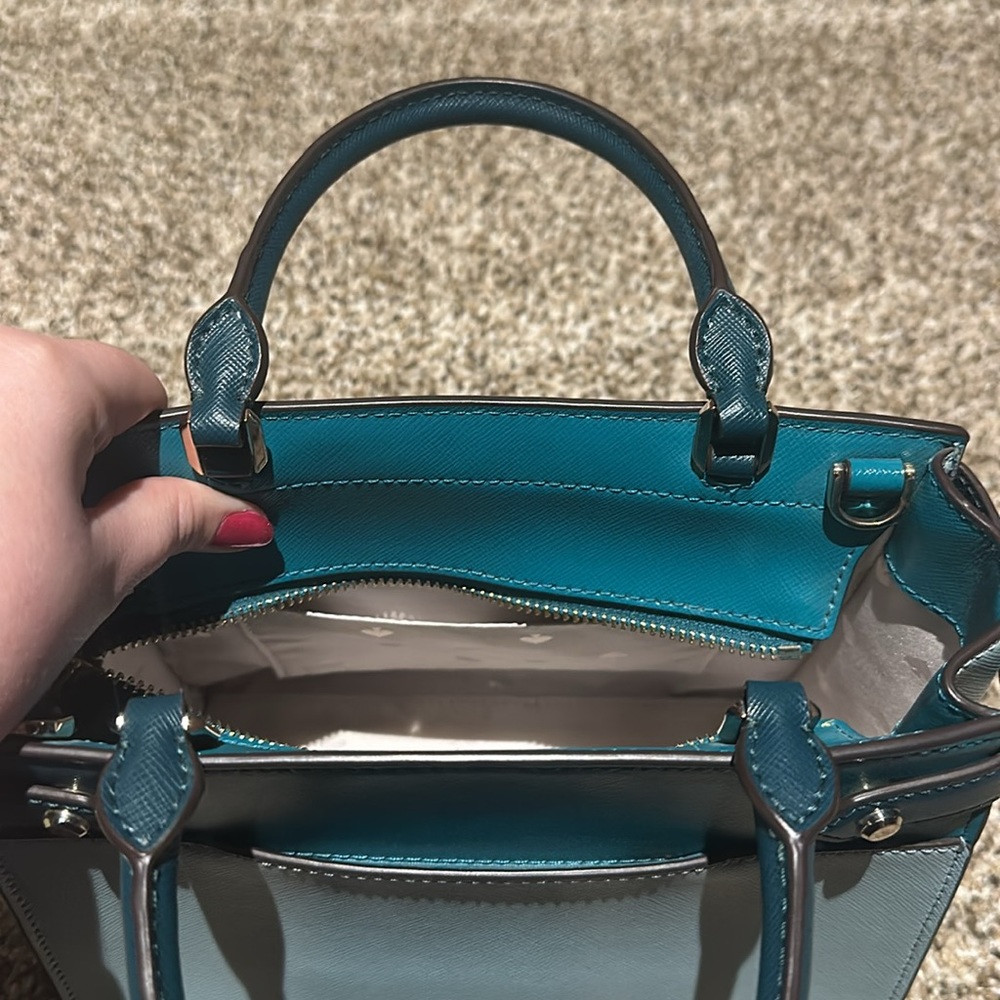 Staci Small Color Block Satchel With Matching Wal… - image 8